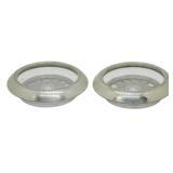 2 Frank M. Whiting Co Sterling Rim Coasters