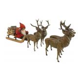 Vintage Santa & Reindeer Decor