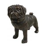 Bronze Pug Dog Statue - 13 x 13