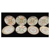 8 Rose Medallion China Plates - 8" Round