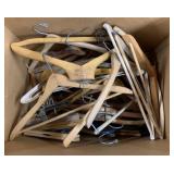 Box Lot of Wooden Hangers