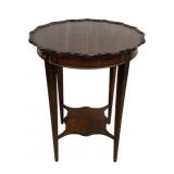 Mahogany Pie Crust End Table