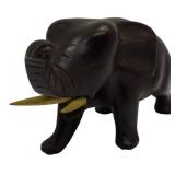 Vintage Wooden Elephant Figure 2.5x4x1.5