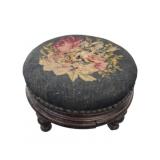 Needlepoint Footstool, as is, 8 x 12