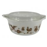 Pyrex Early American Dish w/ Lid - 12 x 9 x 6