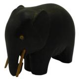 Carved Wood Elephant Figure 2.5x3x1.5