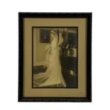 Vintage Bridal Photograph 12 x 10