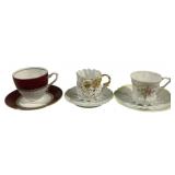 3 Vintage Cups & Saucer Sets