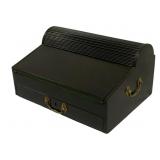 Antique Roll Top Lap Desk w/ Inkwells