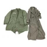 2 OD Green Military Jackets - Size M