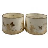 2 Vintage Lampshades - 16 x 11.5
