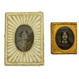 2 Daguerreotypes of Elizabeth G. Eager