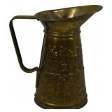 Vintage English Brass Pitcher 7"