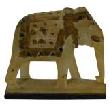 Vintage Carved Elephant Figure 3x3x1