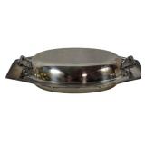 F.B. Rogers Silver Plate Covered Dish 3x12x8