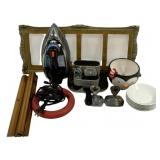 Lot of Assorted Items - Iron, Frame & More
