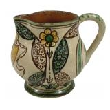 Painted Italian Pitcher - 7" Tall
