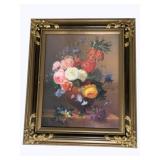 Floral Artwork in Fancy Frame 27 x 22