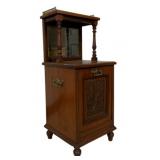 English Carved Coal Scuttle