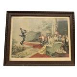 Vintage Framed Print, signed - 12 x 16