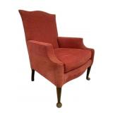 Vintage Red Upholstered Arm Chair