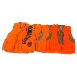 4 Orange Hunting Vests - Size XL