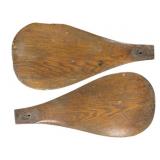 2 Vintage Wooden Paddles - 29 x 13.5