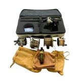 Assorted Fishing Reels & Reel & Rod in Case