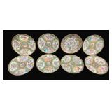 8 Rose Medallion China Plates - 6.5" Round