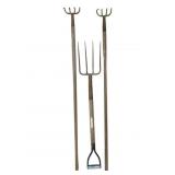 Pitchfork & 2 4 Prong Rakes - 45", 55" Long