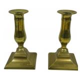 Pair Brass Candlesticks 6"