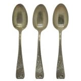 3 George W. Shiebler 1887 Sterling Silver Spoons
