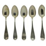 5 Coin Silver Harwood Brothers Spoons