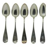 5 Coin Silver Harwood Brothers Spoons