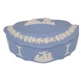 Vintage Wedgwood Jasperware Oval Trinket Box