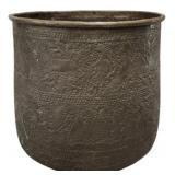 Antique Brass Repousse Jardiniere