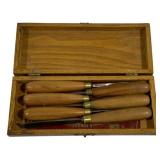 6 Wood Chisels w/ Box - 9 x 4 x 1.5