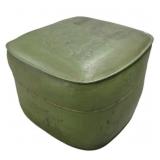 Mid-Century Avocado Hassock 15 x 17 x 18