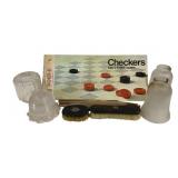 Lot of Assorted Items - Checkers, Globes & More