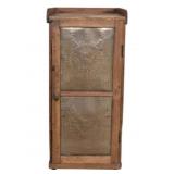 Wooden Eagle Punched Tin Pie Safe