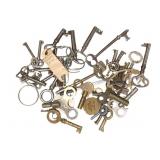 Lot of Assorted Old Skeleton & Clock Keys