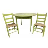 Painted Farmhouse Dining Table w/ 2 Chairs
