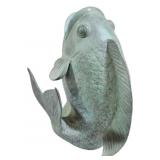 Bronze Fish Fountain Garden Sculpture - 16 x 21