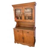 Vintage Two Part Hutch Cabinet