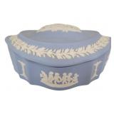 Vintage Wedgwood Jasperware Oval Trinket Box