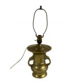 Vintage Elephant Adorned Brass Lamp