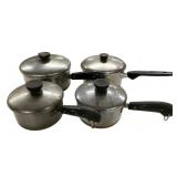 4 Sauce Pans w/ Lids