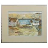 Framed Watercolor signed