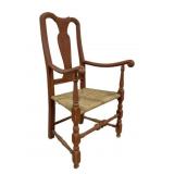 Rush Seat Arm Chair  - 42 x 23 x 18