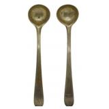 2 Robert Makepiece 18th Century Sterling Spoons